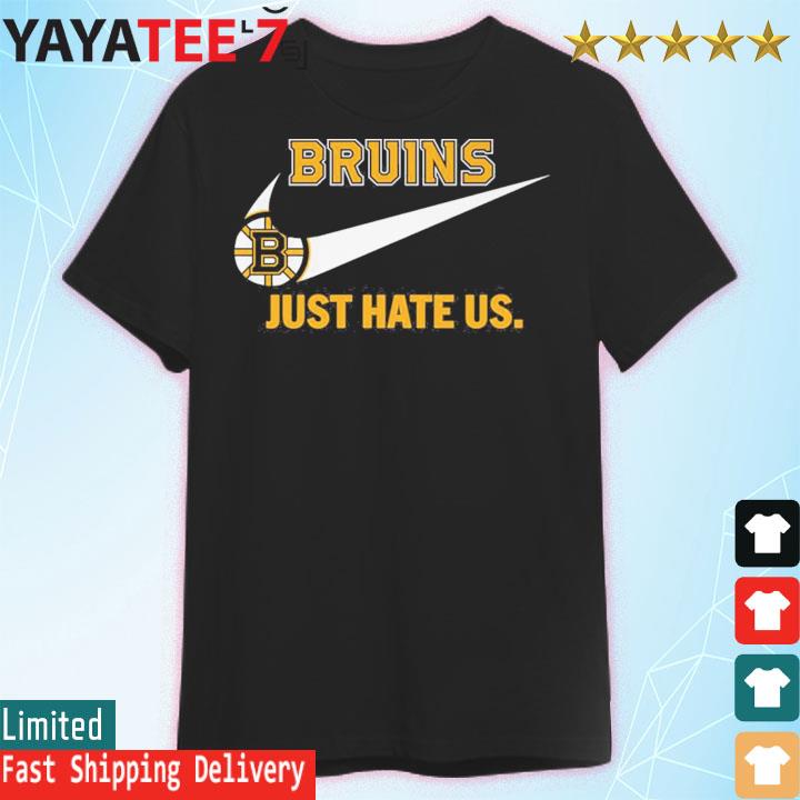 NHL Team Boston Bruins X Nike Just Hate Us Hockey Women's V-Neck T-Shirt 