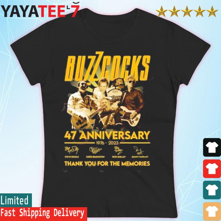 Ære Mexico transaktion Buzzcocks Albums 47th Anniversary Thank You For The Memories signatures  shirt, hoodie, sweater, long sleeve and tank top