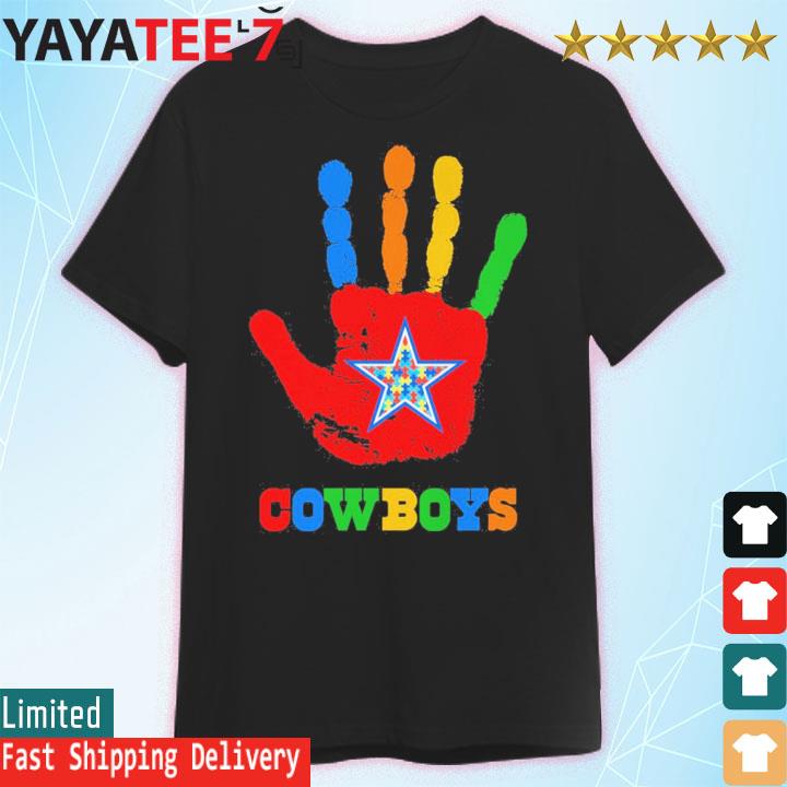 Official dallas Cowboys hand autism logo shirt, hoodie, sweater