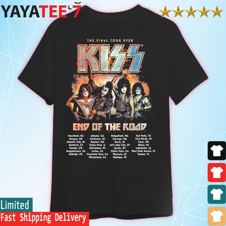 KISS Rock Band 2023 End of the road world tour shirt, hoodie, sweater, long sleeve tank top