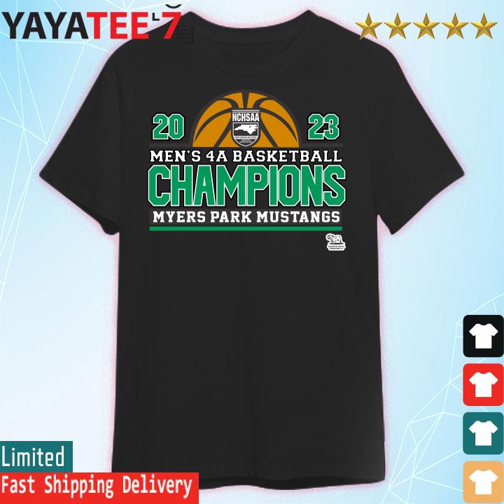 NCHSAA 2023 Men’s 4A Basketball Champions Myers Park Mustangs shirt
