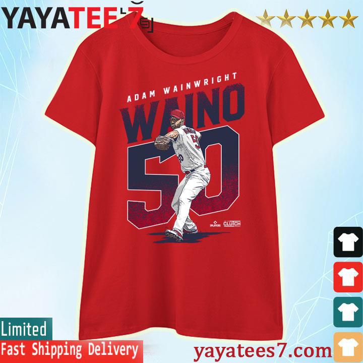 Adam Wainwright Men's Premium T-Shirt - Tri Gray - St. Louis | 500 Level Major League Baseball Players Association (MLBPA)