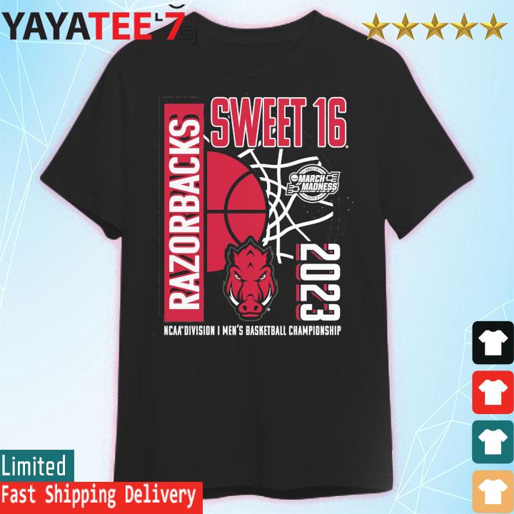Official Arkansas Razorbacks Sweet 16 march madness 2023 NCAA Division I men's Basketball Championship shirt
