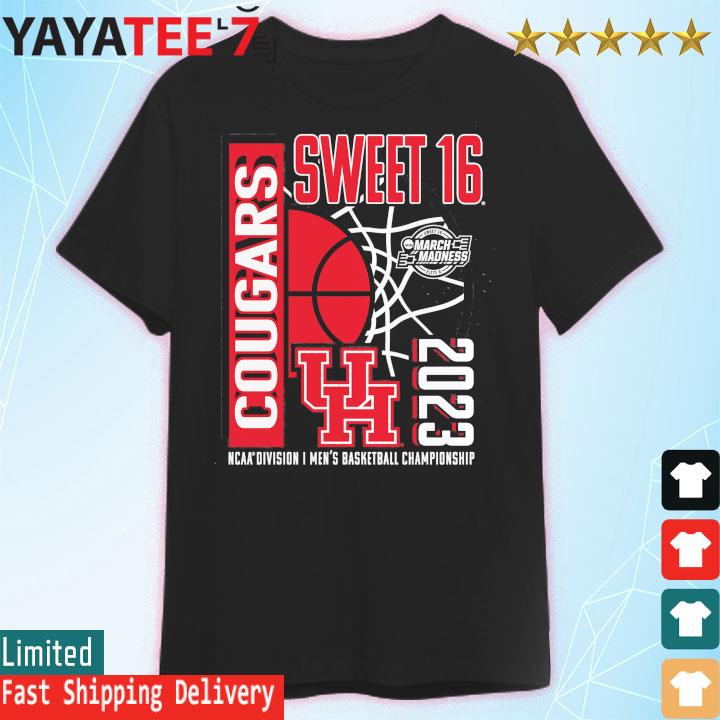 Official Houston Cougars 2023 NCAA Men's Basketball Tournament March Madness Sweet 16 T-Shirt