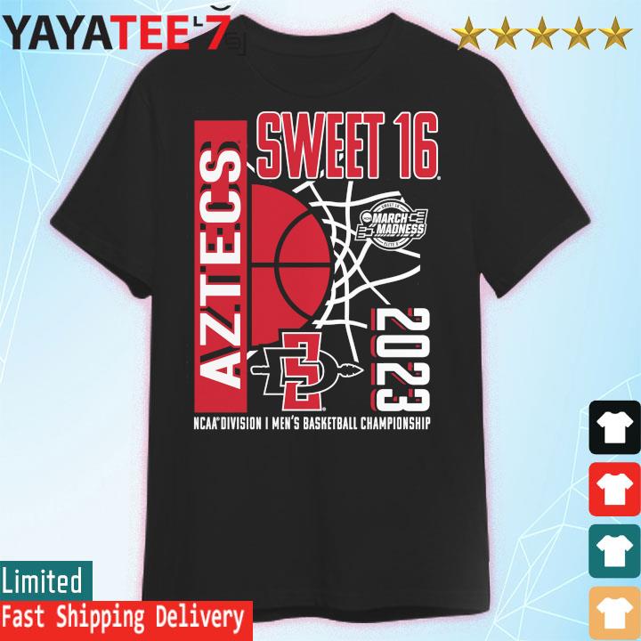 Official San Diego State Aztecs 2023 NCAA Men's Basketball Tournament March Madness Sweet 16 T-Shirt