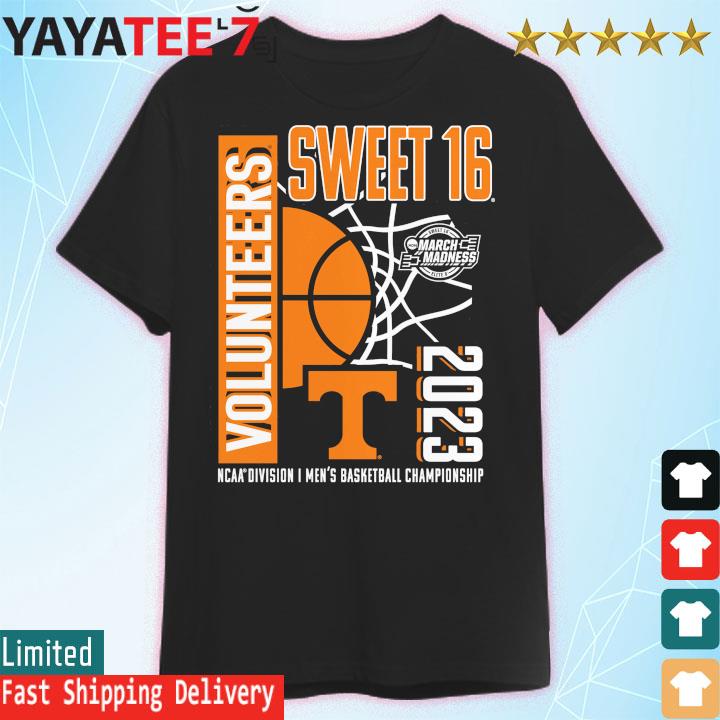 Official Tennessee Volunteers 2023 NCAA Men's Basketball Tournament March Madness Sweet 16 T-Shirt