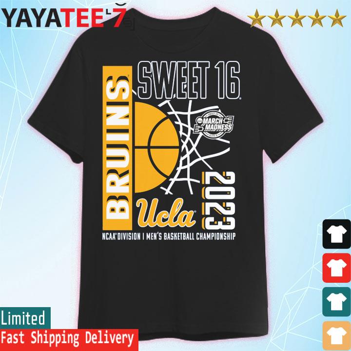 Official UCLA Bruins 2023 NCAA Men's Basketball Tournament March Madness Sweet 16 T-Shirt