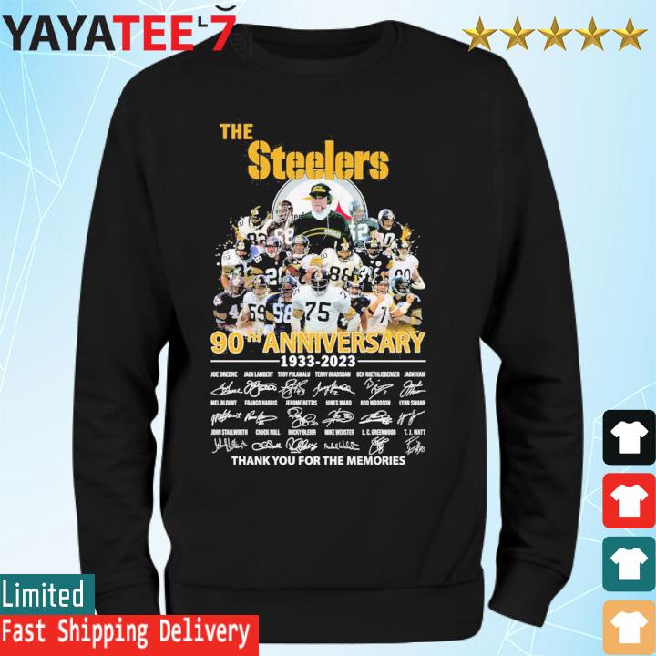 1933-2023 Pittsburgh Steelers 90th Anniversary Thank You For The Memories  Signatures Shirt - Teespix - Store Fashion LLC