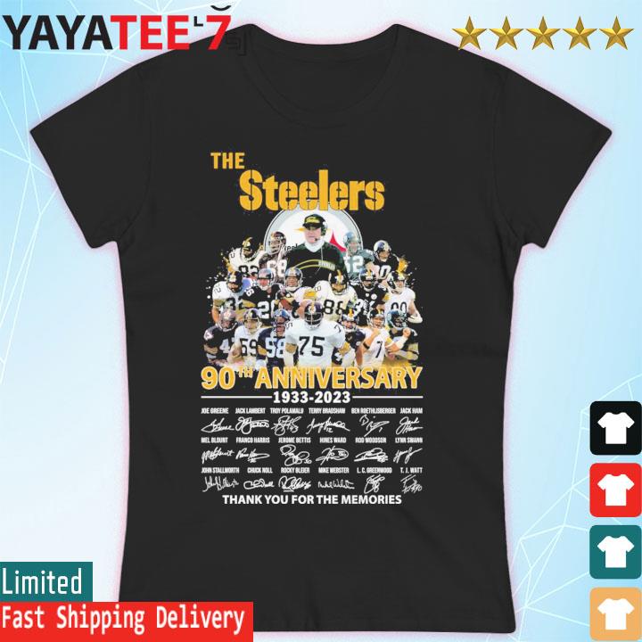 NFL Pittsburgh Steelers 90th anniversary 1933 - 2023 Thank You For The  Memories Signatures Shirt, hoodie, sweater, long sleeve and tank top