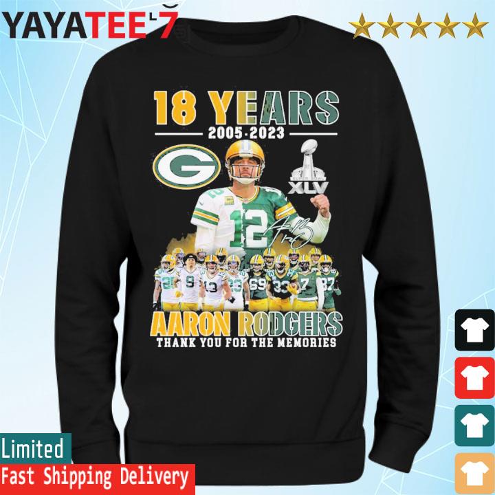 Aaron Rodgers Green Bay Packers signature retro shirt, hoodie, sweater,  long sleeve and tank top