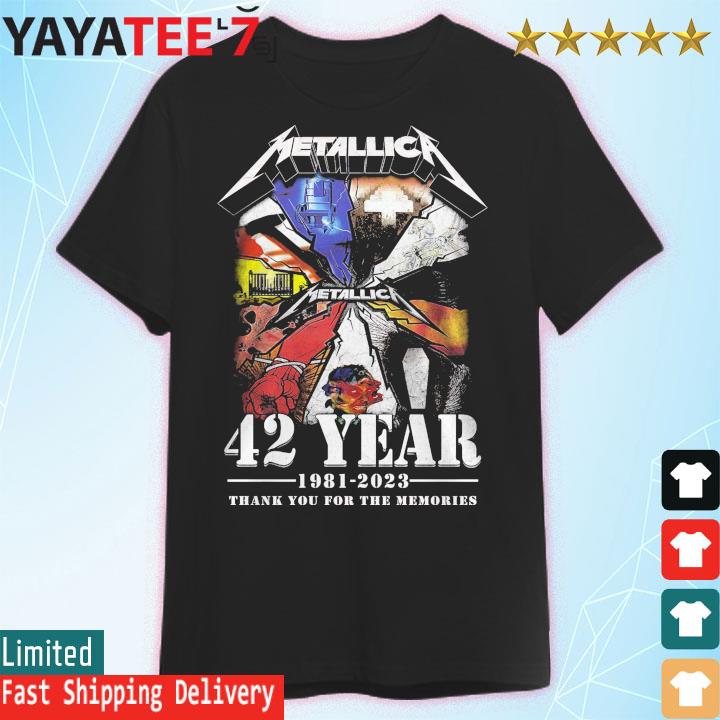 1981 2023 42 years Metallica American Heavy Metal Band Rock Shirt