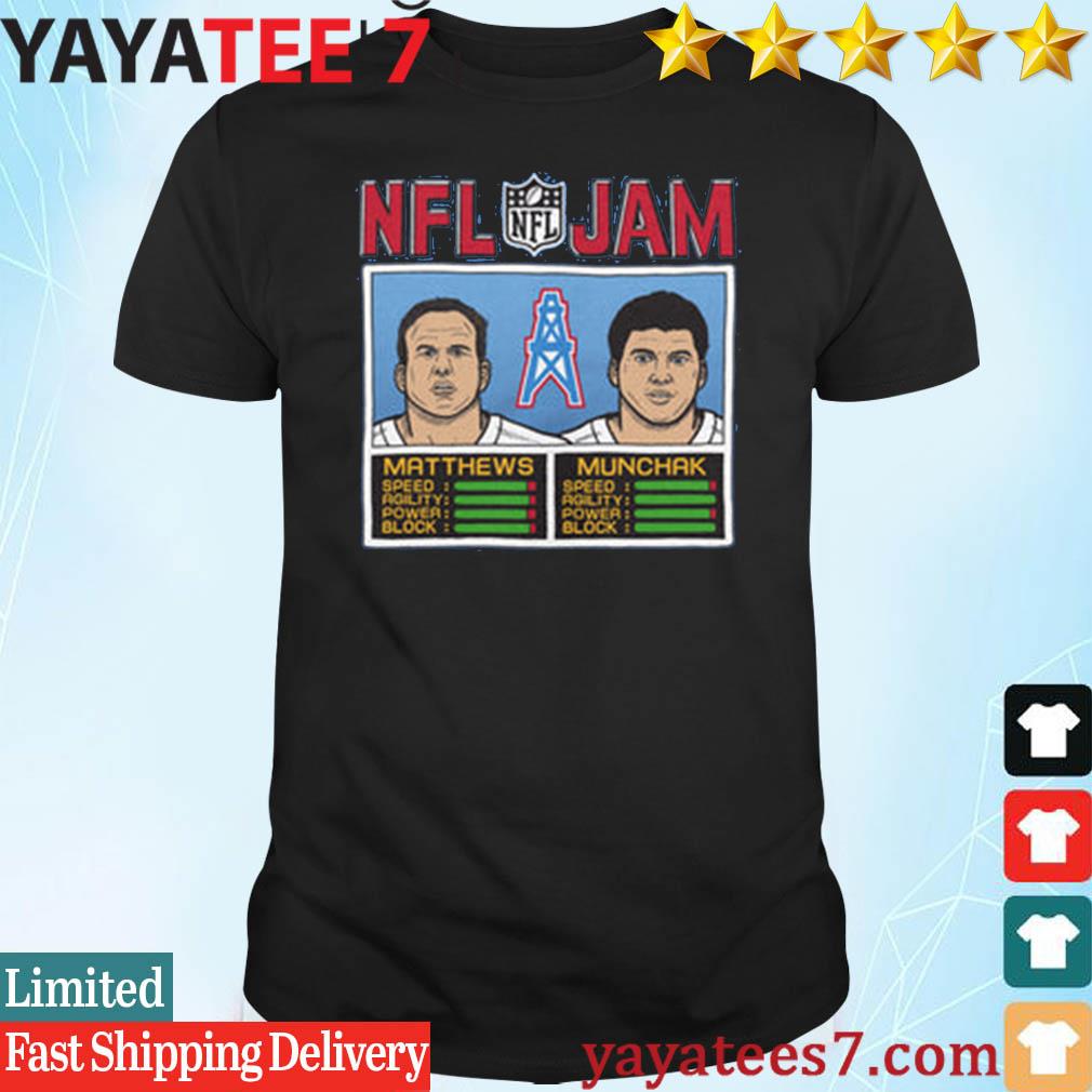 Homage Tennessee Titans Bruce Matthews Mike munchak NFL Jam T-Shirt / Small