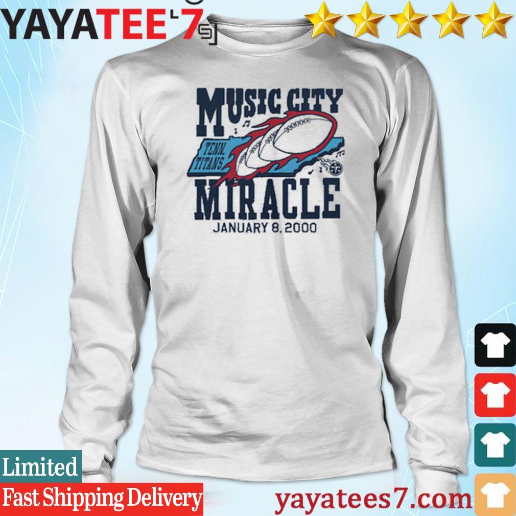 NEW Nike Tennessee Titans NFL Music City Miracle Tee T Shirt Blue