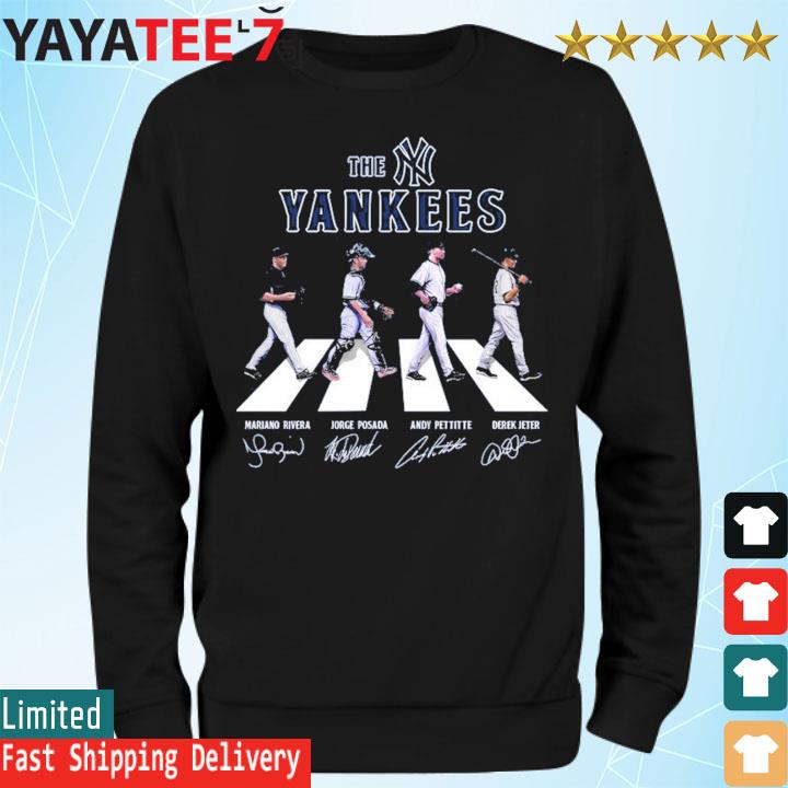 The new york yankees abbey road mariano rivera jorge posada signatures 2023  shirt, hoodie, longsleeve tee, sweater
