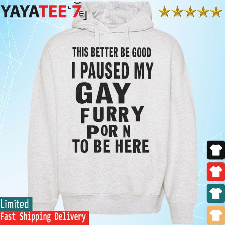 This Better Be Good I Paused My Gay Furry Porn To Be Here Shirt, hoodie,  sweater, long sleeve and tank top
