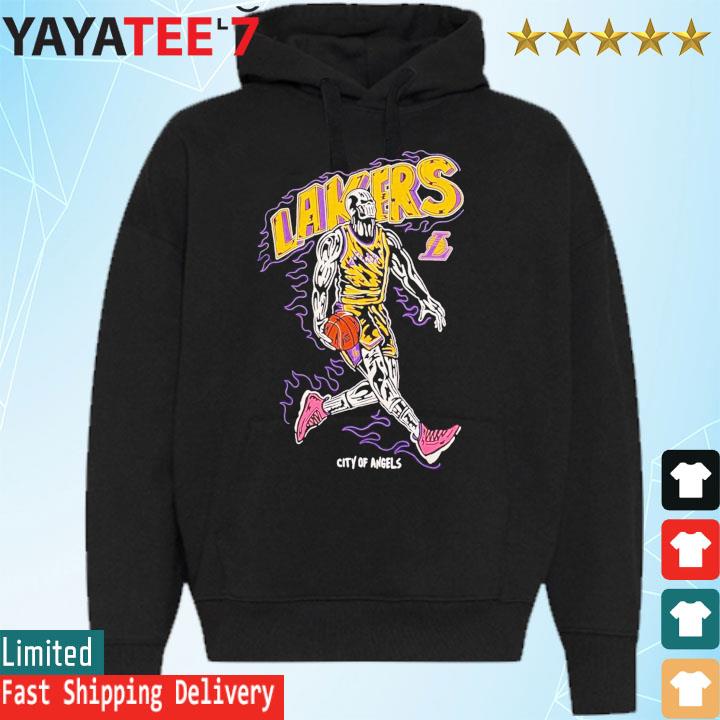 Awesome Warren Lotas x Lakers Los Angels Skeleton Shirt, hoodie