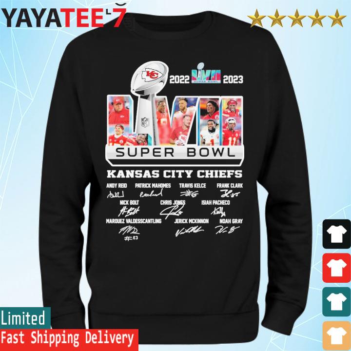 Kansas city Chiefs super bowl LVII 2022 2023 signatures shirt, hoodie,  sweater, long sleeve and tank top