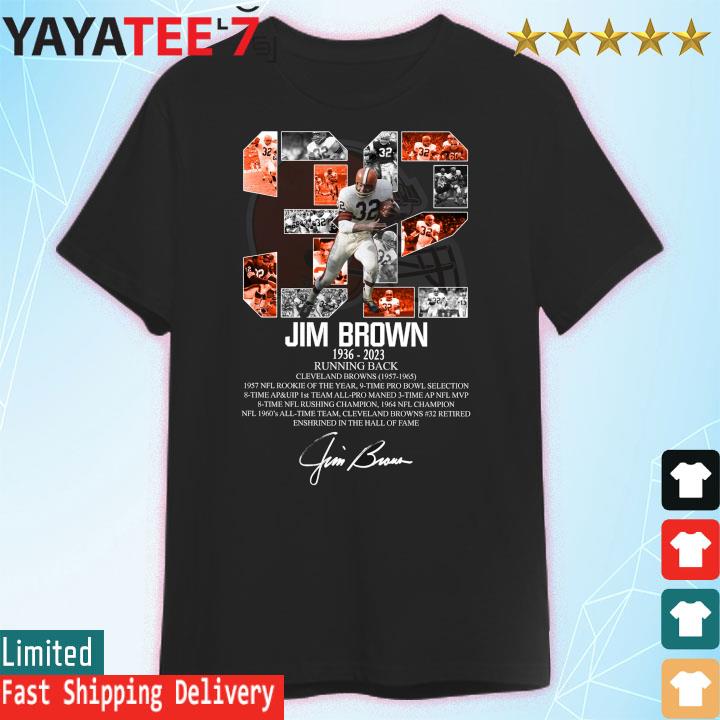 Jim Brown Cleveland Browns 1957-1965 Black T-Shirt