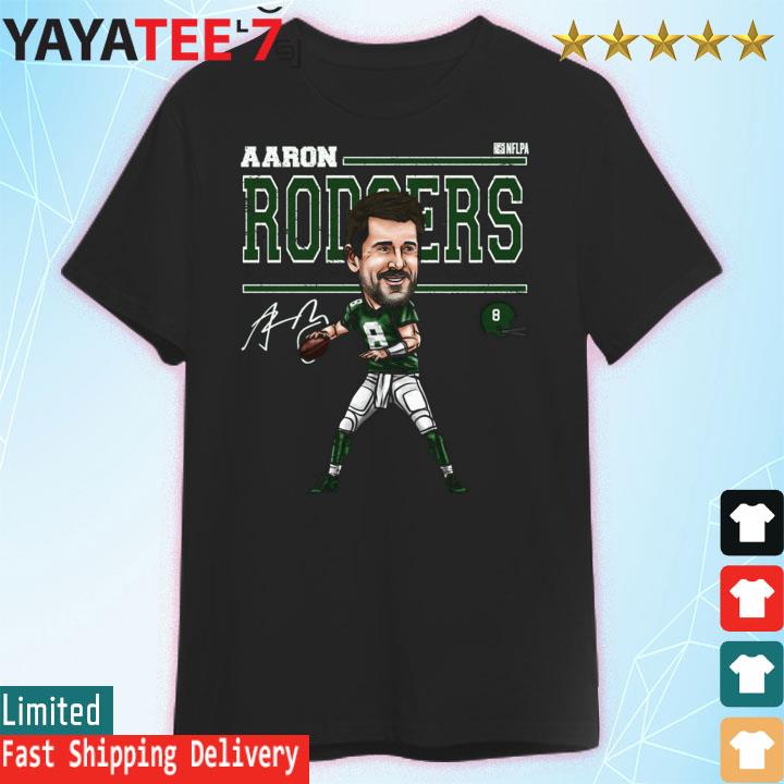 Aaron Rodgers New York J cartoon signature t-shirt, hoodie, sweater, long  sleeve and tank top