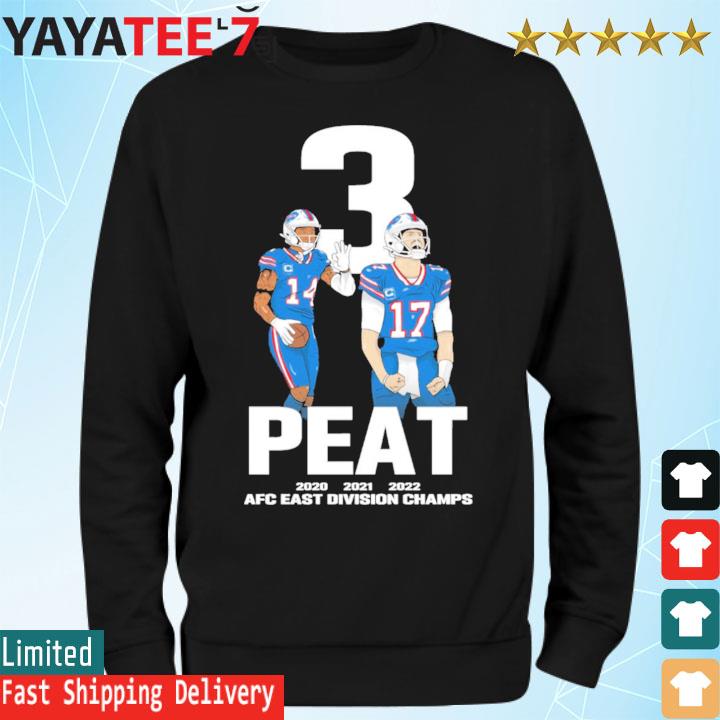 Buffalo Bills 3 Peat 2020 2021 2022 AFC east division champs shirt, hoodie,  sweater, long sleeve and tank top