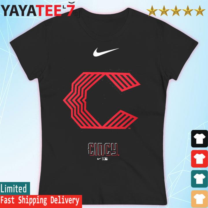 Men's Nike Black Cincinnati Reds 2023 City Connect Large Logo T-Shirt Size: Small