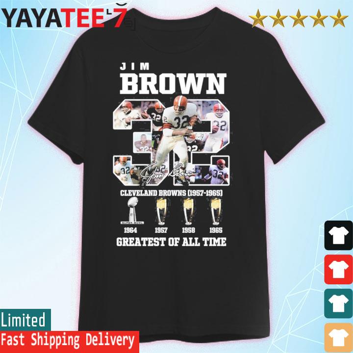 Jim Brown Cleveland Browns 1957-1965 Black T-Shirt