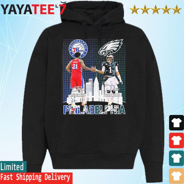 Joel Embiid And Jalen Hurts Mvp Philadelphia 76ers And Eagles 2023  Signatures Shirt