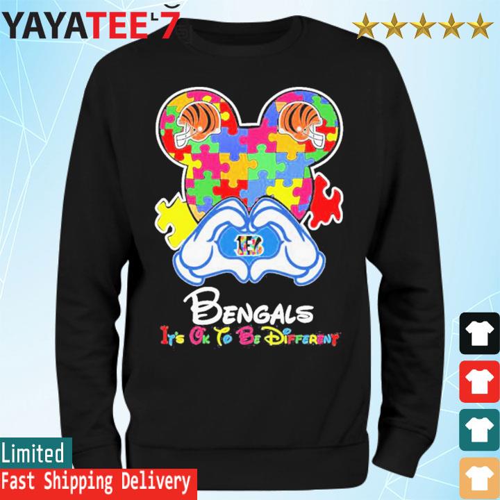 I Love The Bengals Mickey Mouse Cincinnati Bengals Sweatshirt 