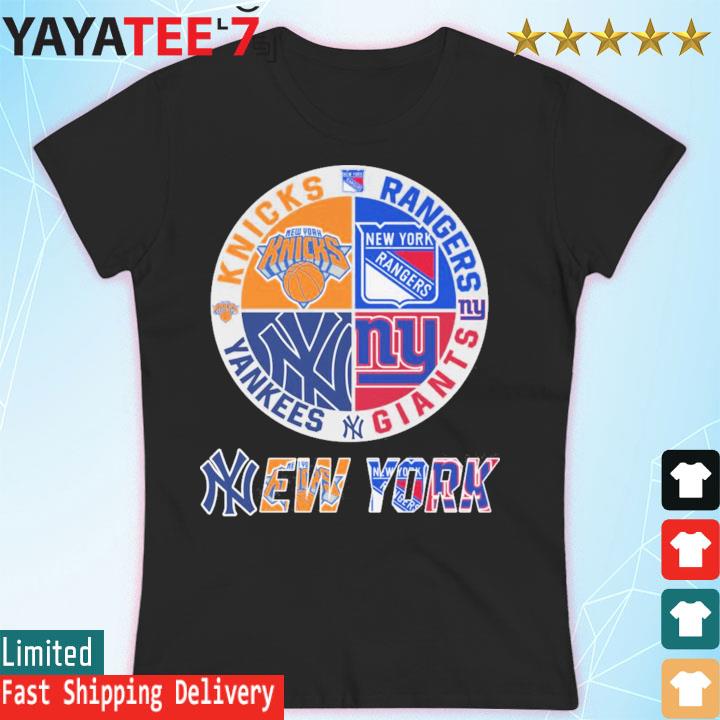 Official New york yankees giants rangers and knicks T-shirt, hoodie, tank  top, sweater and long sleeve t-shirt