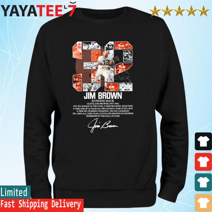 Jim Brown Cleveland Browns 1957-1965 Black T-Shirt