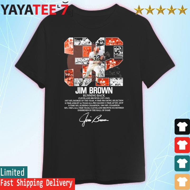 Jim Brown Cleveland Browns 1957-1965 Black T-Shirt