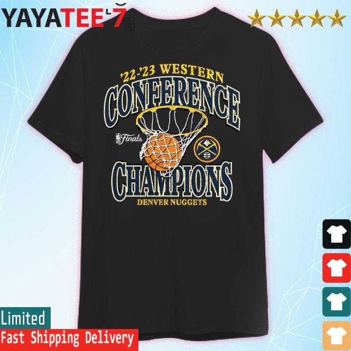 Official Denver Nuggets 2023 Western Conference Champions Pass Hoops T-Shirt