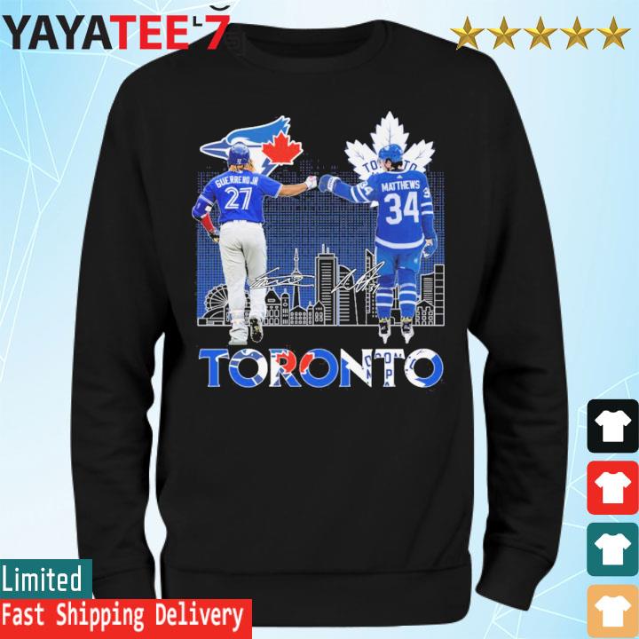 Toronto Sports Vladimir Guerrero Jr. And Auston Matthews Signatures shirt,  hoodie, sweater, long sleeve and tank top