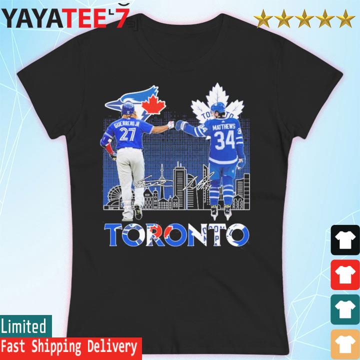 Toronto Sports Vladimir Guerrero Jr. And Auston Matthews Signatures shirt,  hoodie, sweater, long sleeve and tank top