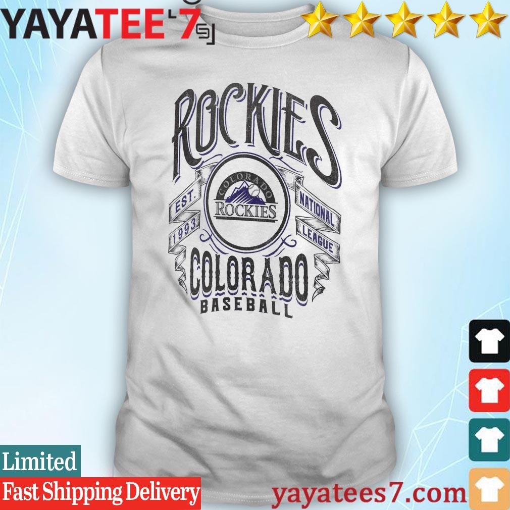 Colorado Rockies Collection Distressed Rock T Shirt - Bring Your Ideas,  Thoughts And Imaginations Into Reality Today