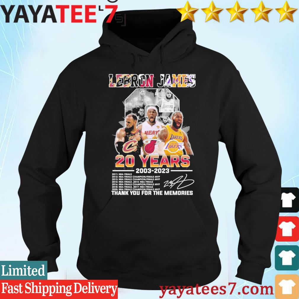 Lebron James 2003 – 2023 Thank You For The Memories T-Shirt, hoodie,  sweater, long sleeve and tank top