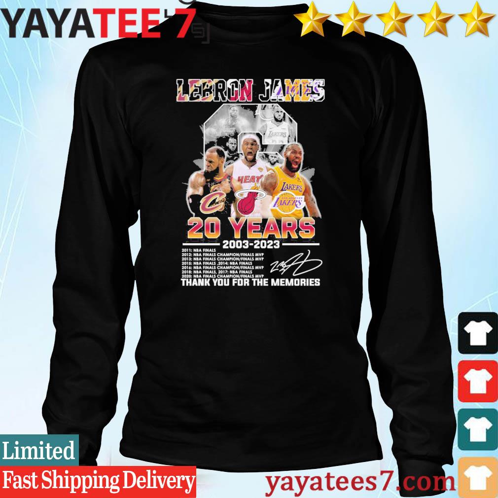 Lebron James 2003 – 2023 Thank You For The Memories T-Shirt, hoodie,  sweater, long sleeve and tank top