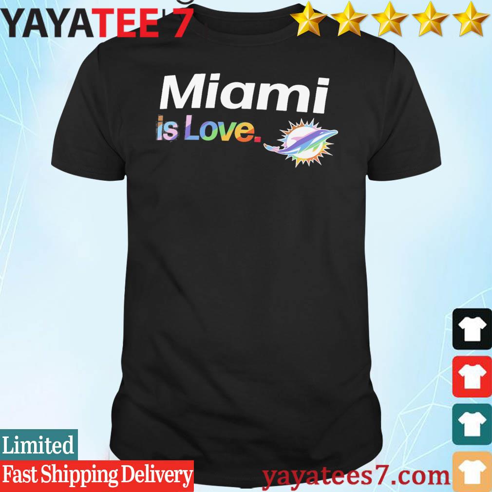 Miami Dolphins is love logo black city pride shirt, hoodie, sweater, long  sleeve and tank top