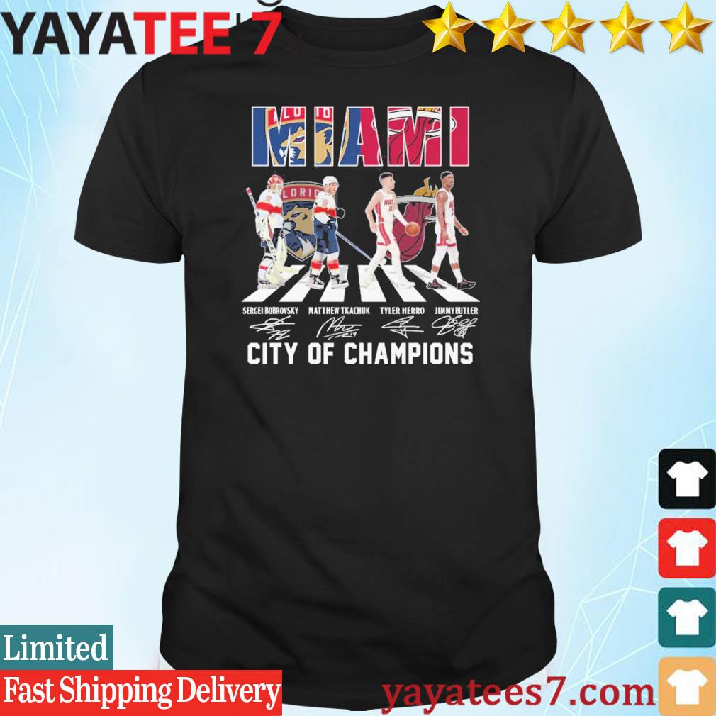 Miami Heat Florida Panthers City Of Champion Abbey Road T Shirt