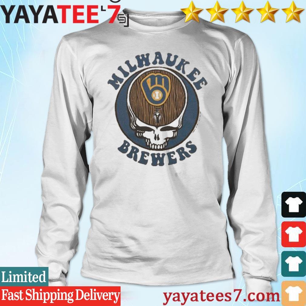 Mlb X Grateful Dead X Brewers Skull Keg T Shirt, hoodie, sweater and long  sleeve