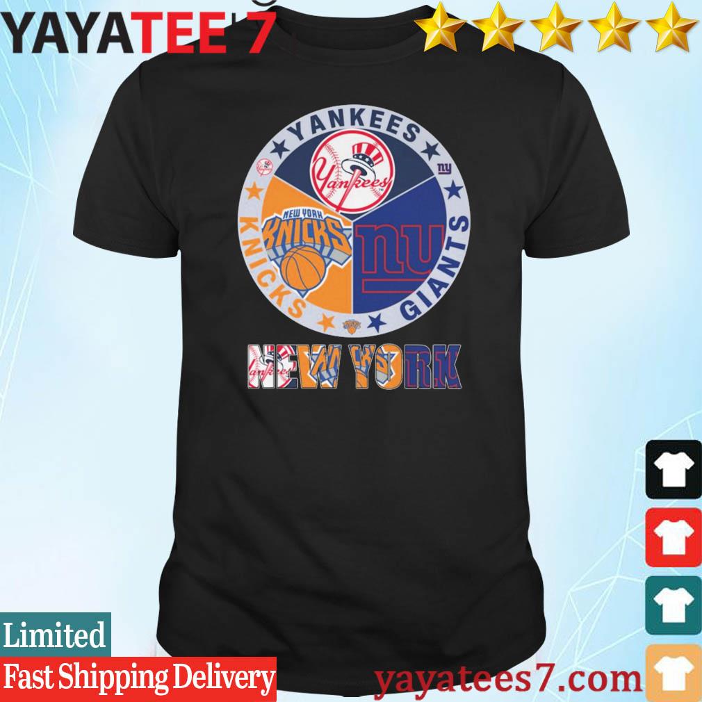 New York Sport Team NY Yankees NY Knicks and NY Giants shirt