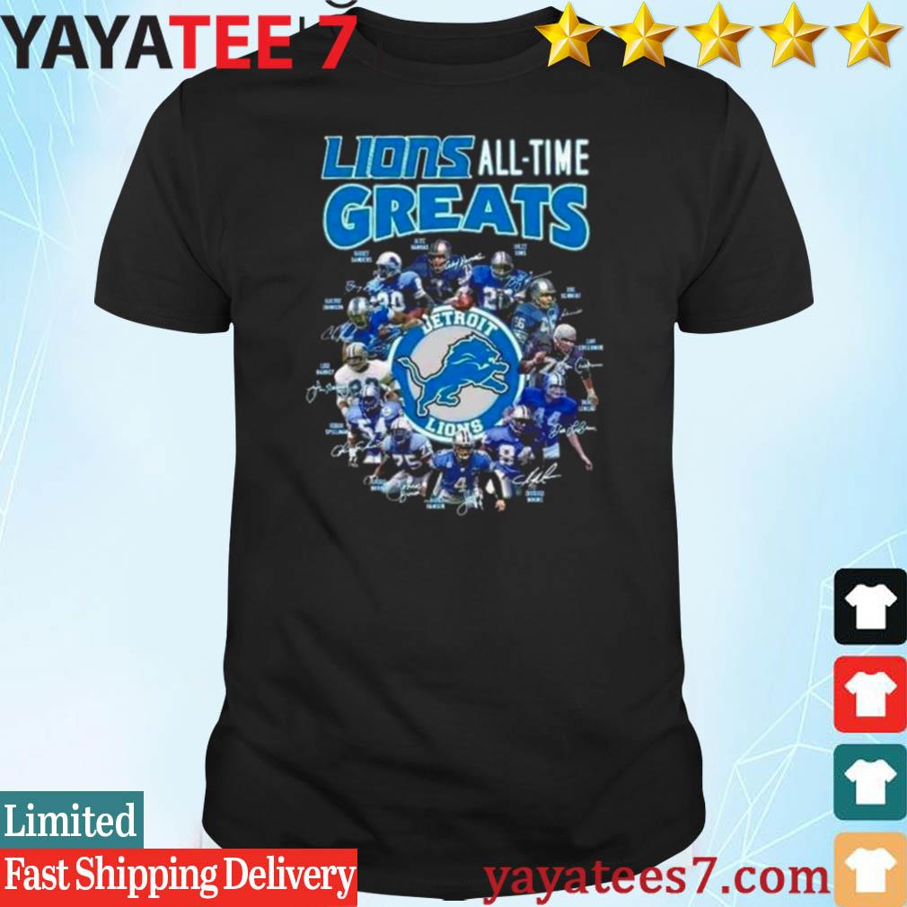 Detroit Lions All Time Greats Sign'tures T-Shirt - Trending Tee