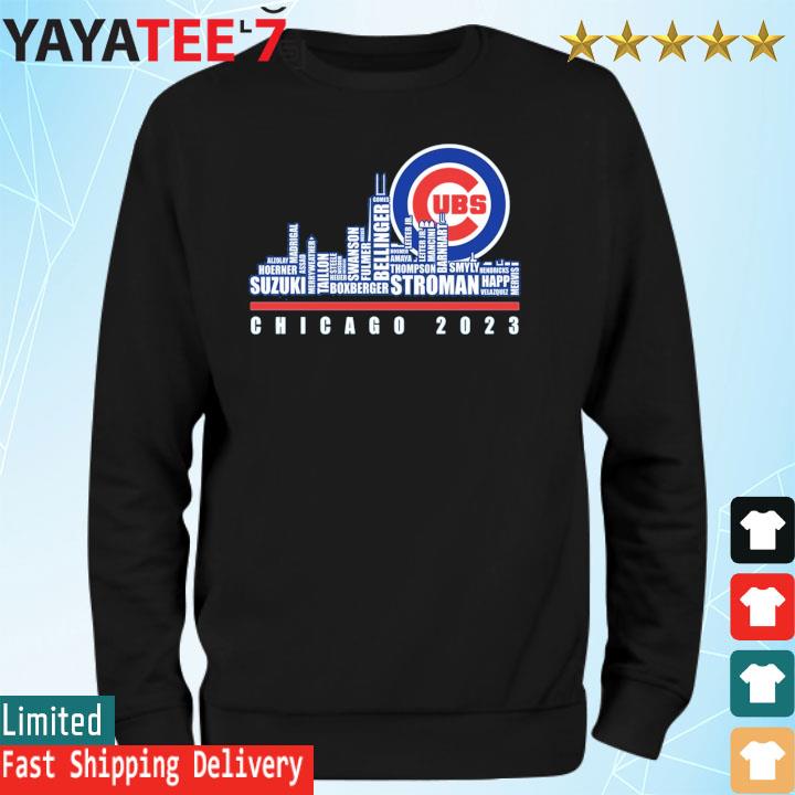 Chicago Cubs Skyline Players Name 2023 Shirt, hoodie, sweater, long sleeve  and tank top