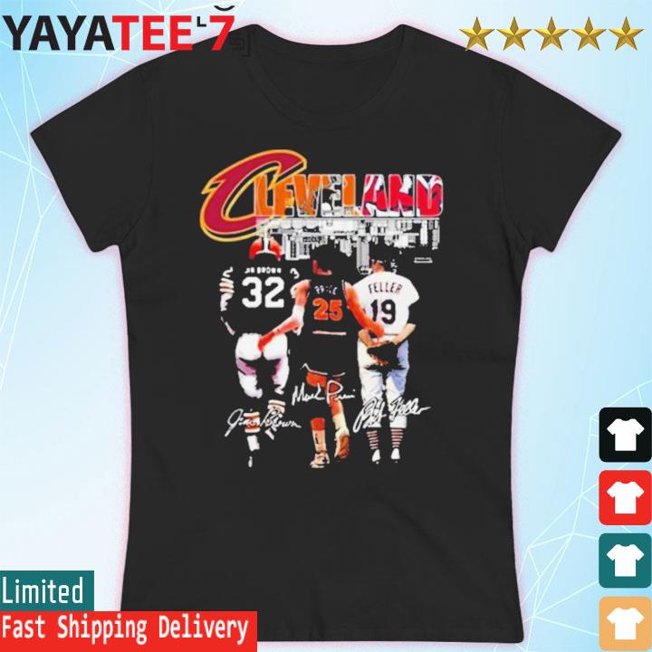 Official cleveland Browns Jim Brown Cavaliers Price And Guardians Feller T  Shirt, hoodie, sweater, long sleeve and tank top