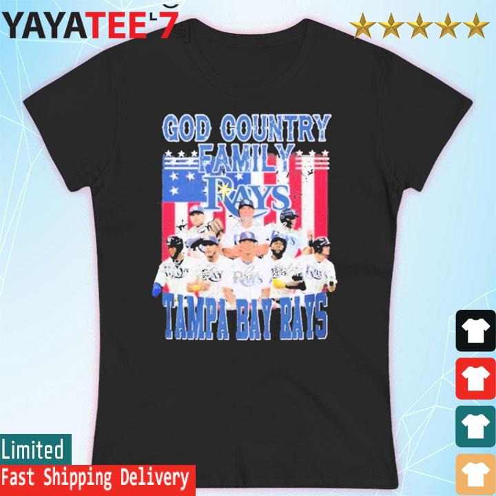 Official god Country Family Tampa Bay Rays Baseball American Flag Signature  Shirt, hoodie, sweater, long sleeve and tank top