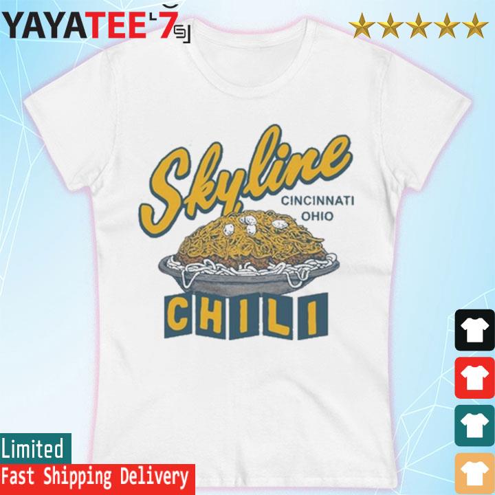 Cincinnati Bengals x Skyline Chili T-Shirt from Homage. | Officially Licensed Vintage NFL Apparel from Homage Pro Shop.