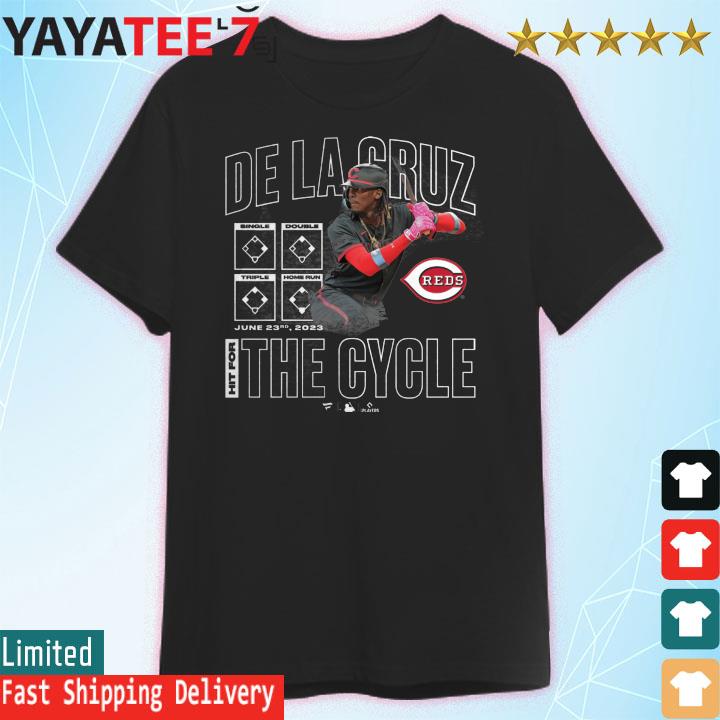 Men's Cincinnati Reds Elly De La Cruz Fanatics Branded Heather Gray Cycle  T-Shirt