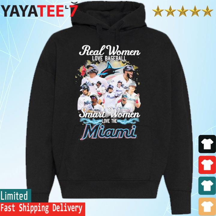 Official real Women Love Baseball Smart Women Love The Miami Marlins Shirt,  hoodie, sweater, long sleeve and tank top