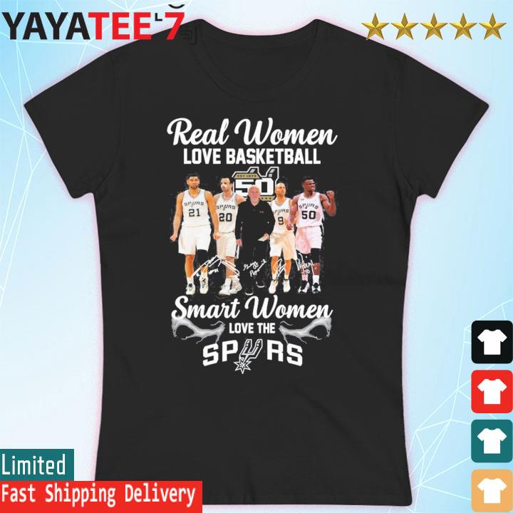 Real Women Love Basketball Smart Women Love The San Antonio Spurs  Signatures Shirt, hoodie, sweater, long sleeve and tank top