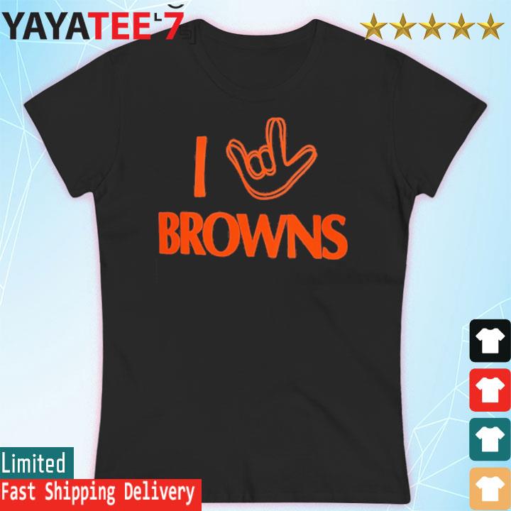 Cleveland Browns The Nfl Asl Collection By Love Sign Tri Blend Shirt